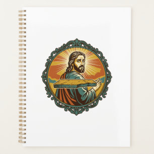 Peinlicher Jesus Stolpert Flache Oberfläche Öffent Planer
