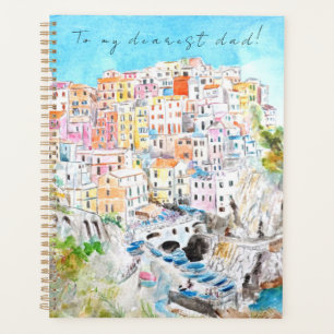 peint à la main Italie Cinque Terre aquarelle arts