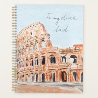 peint à la main Italie Rome colosseum aquarelle