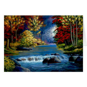 Peint Mystérieux Bois et Rivière