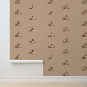 Peint Papier mural - Château de Sepia sur Tan