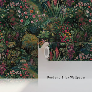 Peint Papier peel & bâton de jardin botanique luxuriant