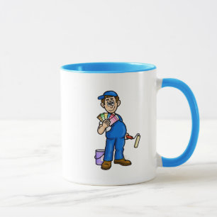 Peintre avec échantillon de cartes de couleurs Mug