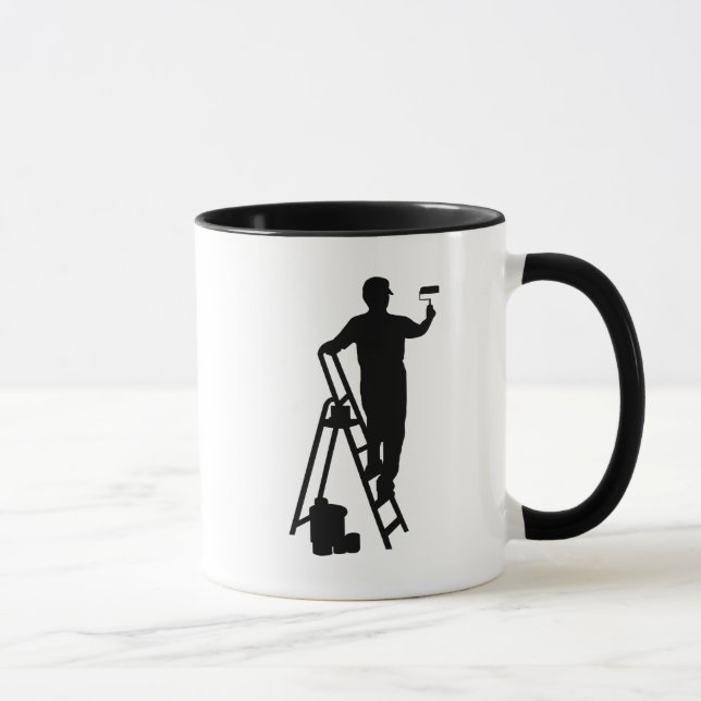 Peintre de maison Silhouette Mug (Droite)
