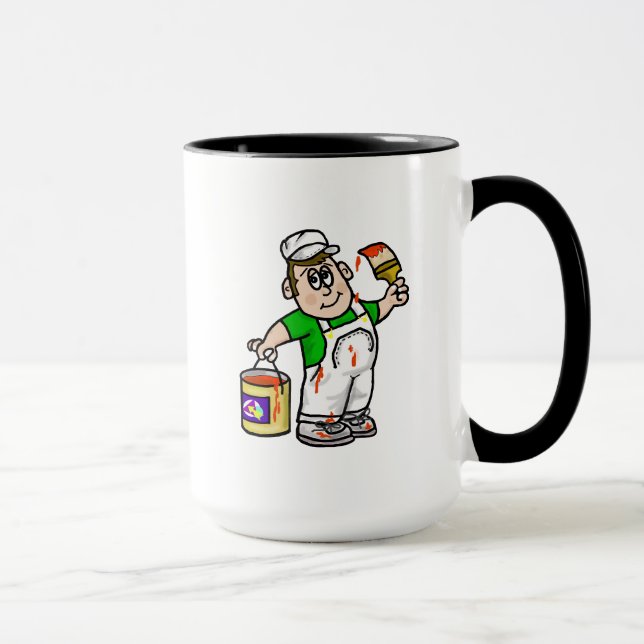Peintre Dude Mug (Customisez-Le !) (Droite)