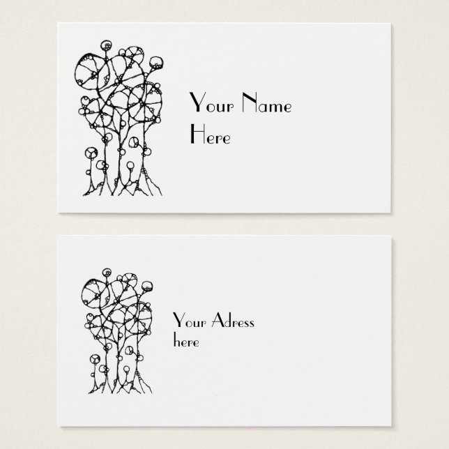 Peinture à la main - Arbre Abstrait Groupe 1 (Devant & derrière)