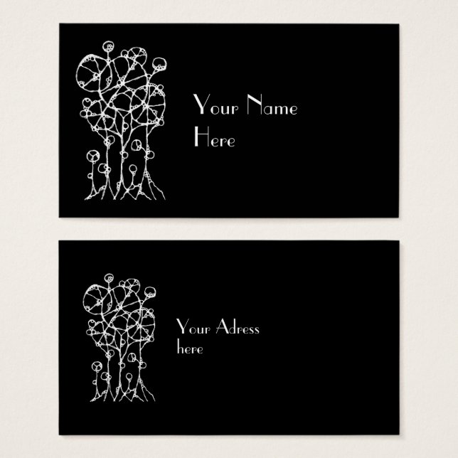 Peinture à la main - Arbre Abstrait Groupe 2 (Devant & derrière)