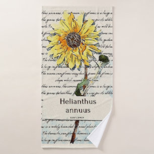 Peinture à l'eau vintage de tournesol