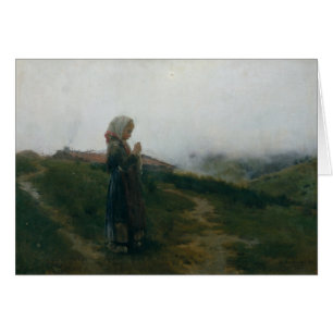 Peinture à l'huile Jeune fille Tricot paysage Pitt