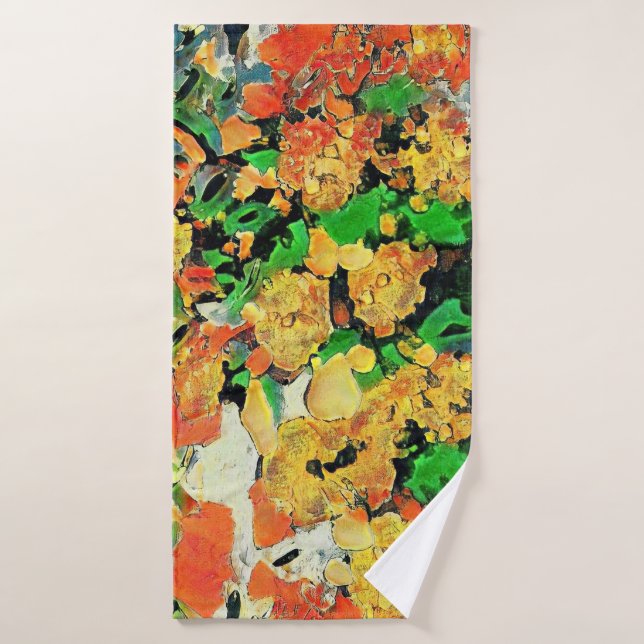 Peinture à l'huile Retro : Van Gogh Monet (Serviette de bain)