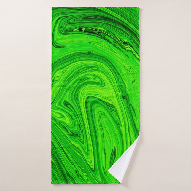 Peinture à l'huile verte abstrait arrière - plan.  (Serviette de bain)