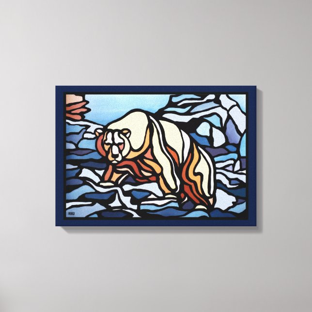 Peinture à l'ours polaire toile canadienne de la f (Recto)