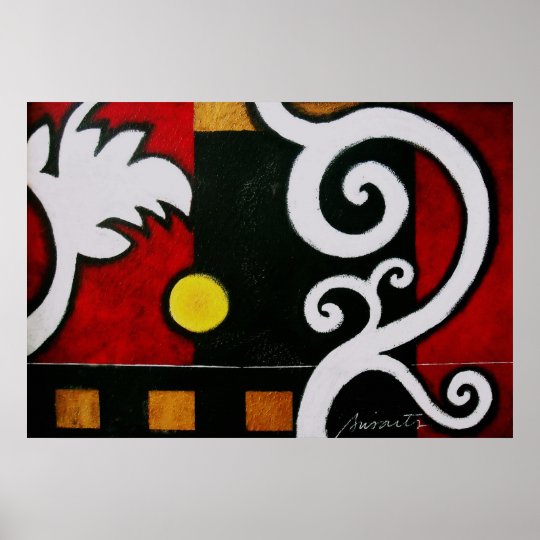 PEINTURE ABSTRAITE DE TOILE D'ART MODERNE POSTER