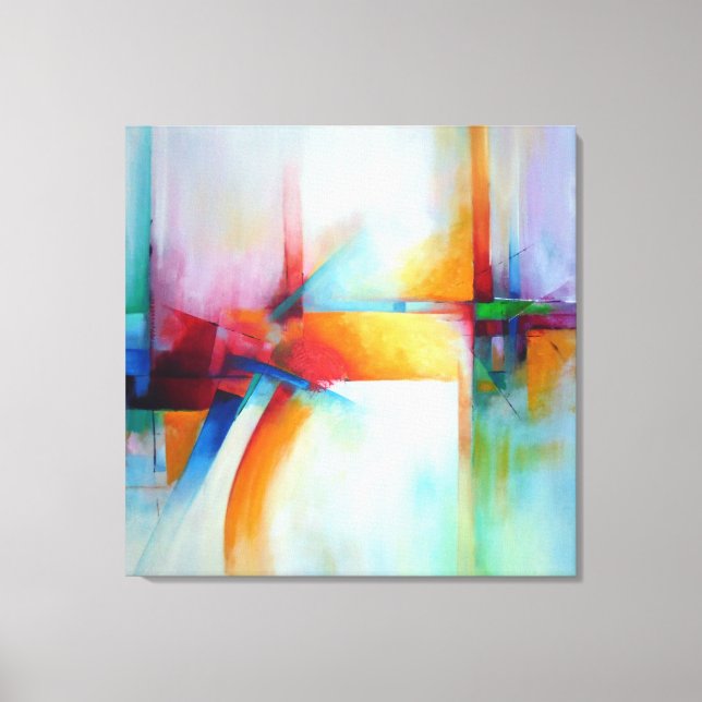 Peinture Abstraite élégante Acrylique Art Déco Mod (Recto)
