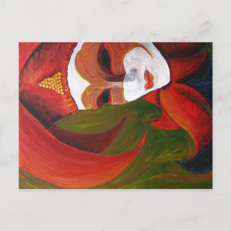 Peinture acrylique "Carnivale" - Carte postale