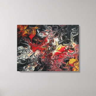 Peinture acrylique incendie sur une toile 24x18