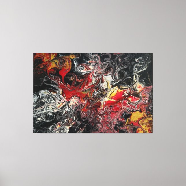 Peinture acrylique incendie sur une toile 60x40 (Recto)
