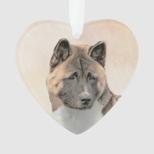 Peinture Akita - Art Original de Chien Mignon
