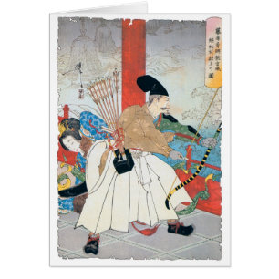 Peinture antique d'Archer de Japonais