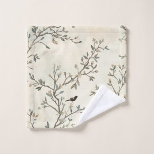 Peinture aquarelle beige de branche d'oiseau natur