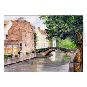 Peinture aquarelle de Bruges par Farida Greenfield