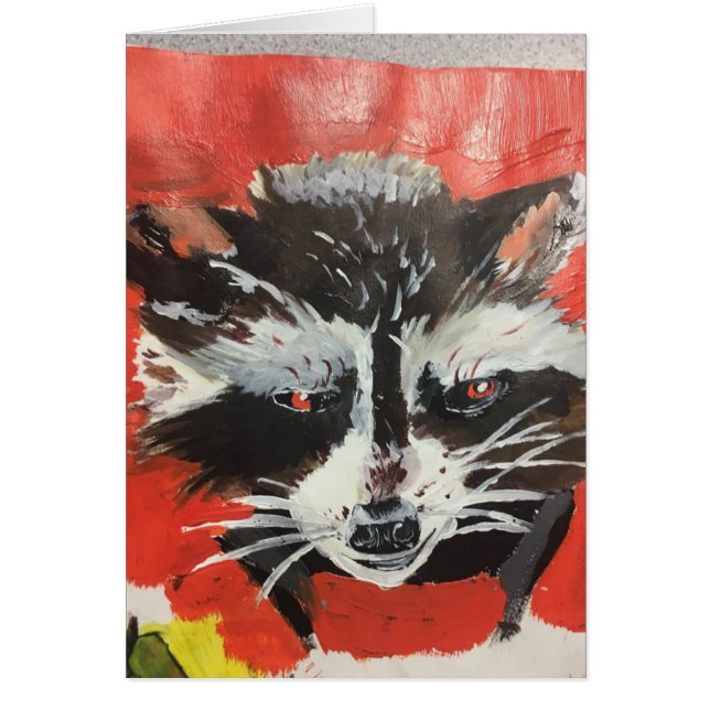 Peinture artistique de Racoon rouge (Devant)