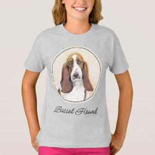 Peinture Basset Hound - T-Shirt d'art original de