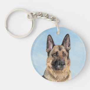 Peinture berger allemande - jolie art original chi