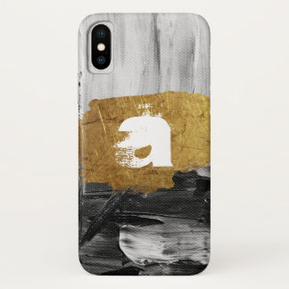 Peinture blanche noire avec Coque Monogram personn