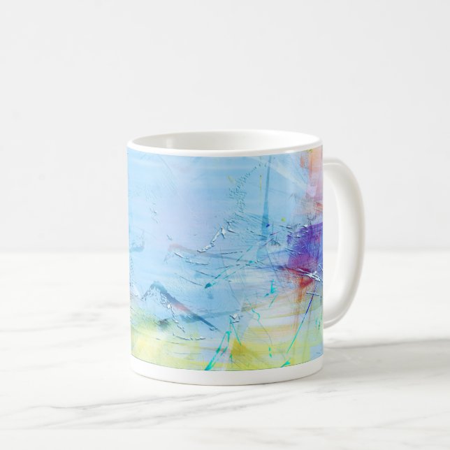 peinture bleue Café Mug (Devant droit)