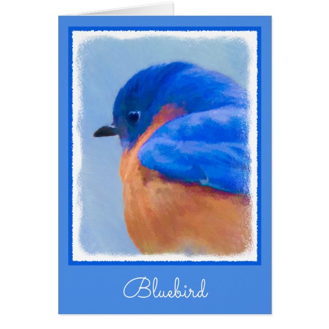 Peinture Bluebird - Art original pour oiseaux (Devant)