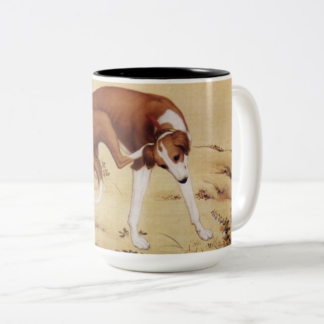 Peinture chinoise 3 Chien Année 2018 Mug (Devant droit)