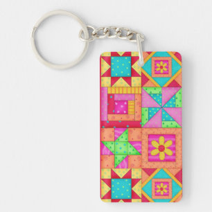 Peinture colorée Quilt Blocs Art
