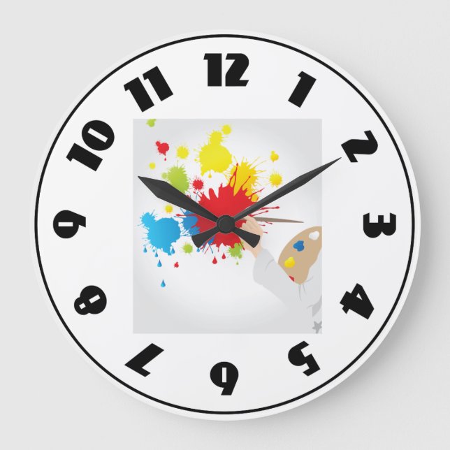Peinture d'artiste sur horloge (Recto)