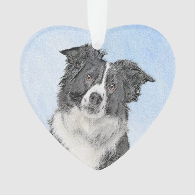 Peinture de Border Collie - Art original mignon de (devant)