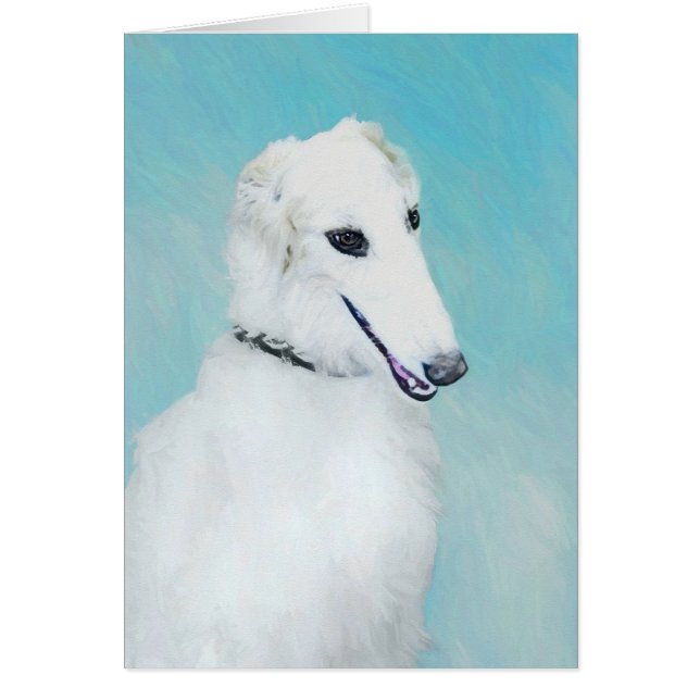Peinture de Borzoi (Blanc) - Joli Chien d'origine (Devant)