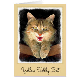 Peinture de chat Mad - Cute Original Cat Art
