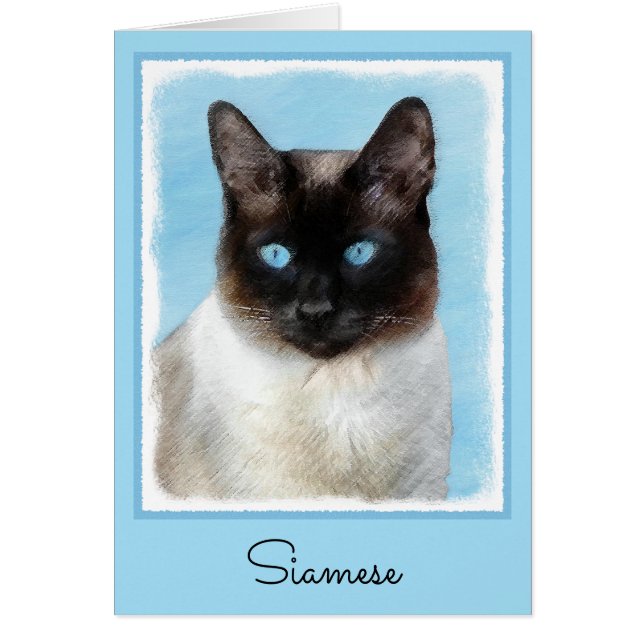 Peinture de chats de Siamese - Cute Original Cat A (Devant)