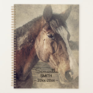 Peinture de cheval brun personnalisée