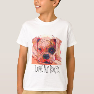 Peinture de chien de boxeur dans le T-shirt