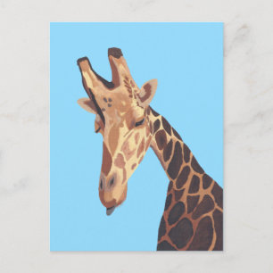 Peinture de closeup de Giraffe Tête Cartes postale