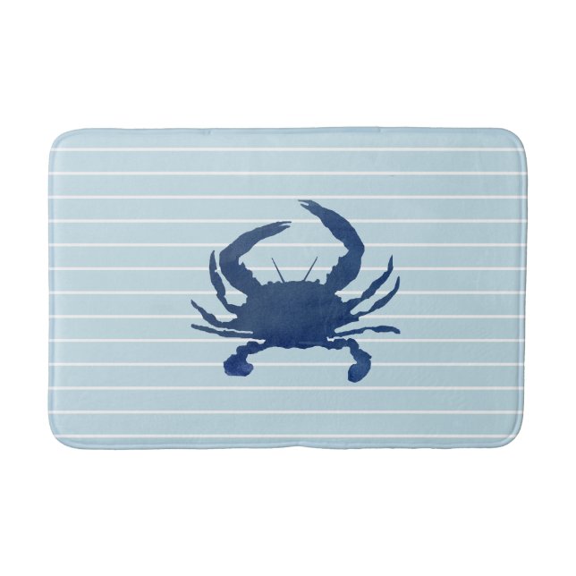 Peinture de crabe bleu Tapis de bain (Devant)