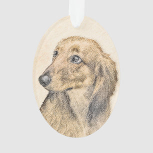 Peinture de Dachshund (Longhaïs) - Art original du