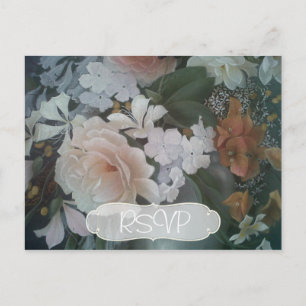 Peinture de fleurs Faire-part de mariage RSVP avec