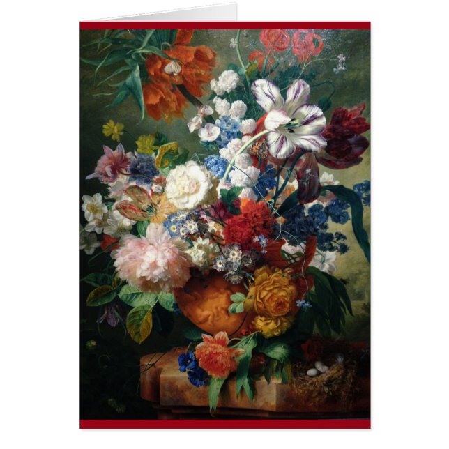Peinture de fleurs par Maître néerlandais Jan van  (Devant)