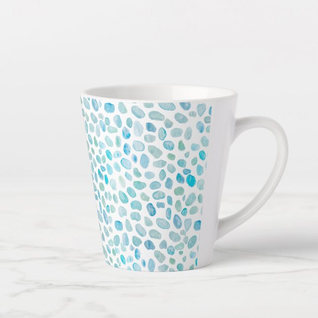 Peinture de galets en verre de mer Plage Mug d'océ (Droite)