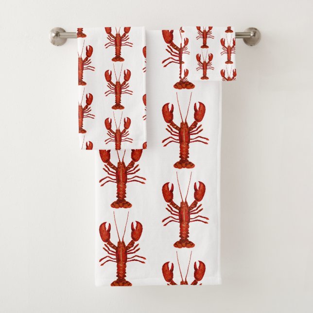 Peinture de homard Motif côtier marin (En situation)