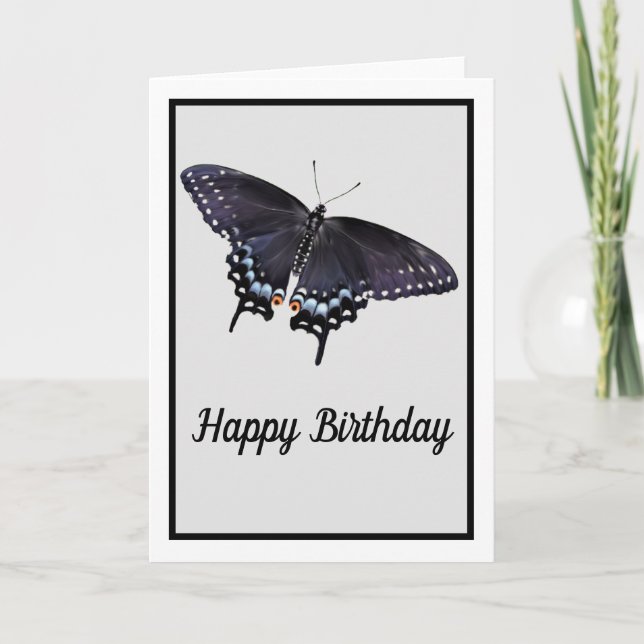 Peinture de la carte d'anniversaire Swallowtail (Devant)