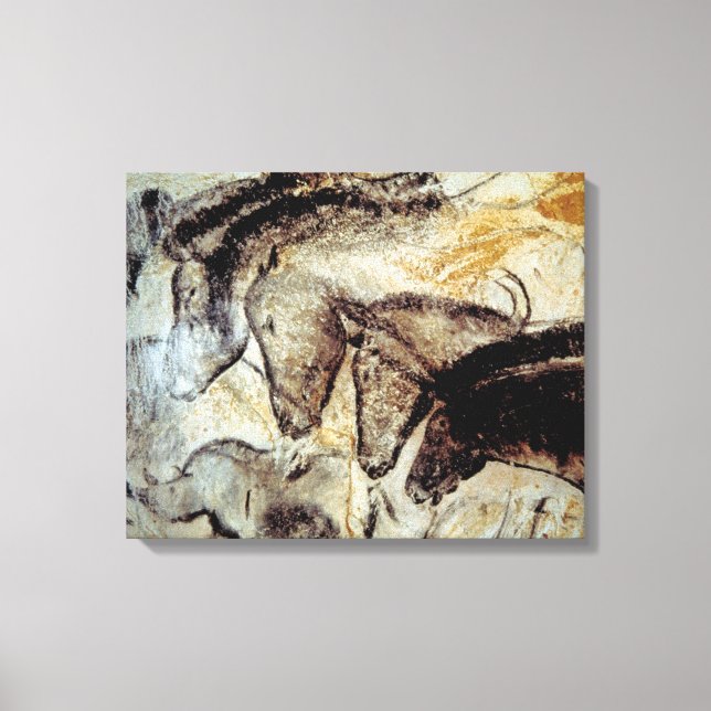 Peinture de la grotte des chevaux sur toile (Recto)