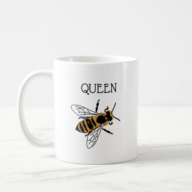 Peinture de l'abeille Queen Insect Coffee Mug (Gauche)